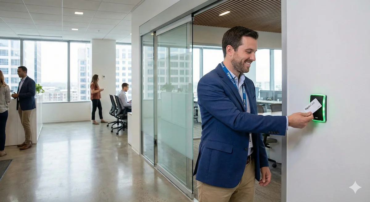 Smart Card híbrido com chip de contato e tecnologia RFID para segurança corporativa